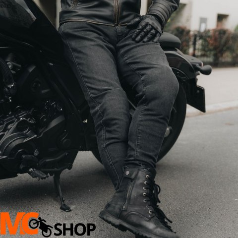 REBELHORN SPODNIE JEANS NOMAD TAPERED FIT WA BLACK