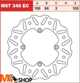 TRW Tarcza hamulcowa TRW MST348EC YAMAHA YZ 80 LV