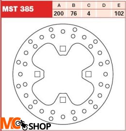 TRW Tarcza hamulcowa TRW MST385 KTM	XC 450 ATV, XC