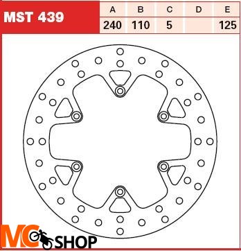 TRW Tarcza hamulcowa TRW MST439 HUSQVARNA KTM ENDU