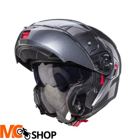 CABERG KASK SZCZĘKOWY FLIP-UP LEVO X SZARY METALIK