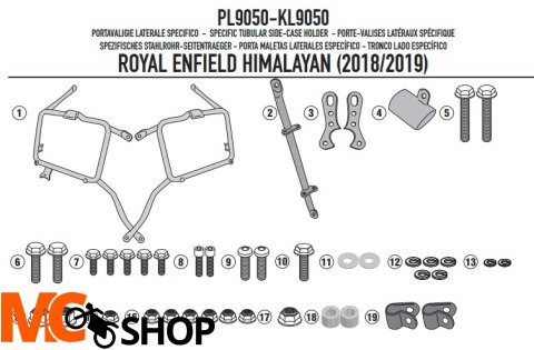 KAPPA STELAŻ KUFRÓW BOCZNYCH MONOKEY ROYAL ENFIELD