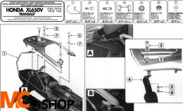 KAPPA STELAŻ POD SAKWY HONDA XL 650V TRANSALP '00-