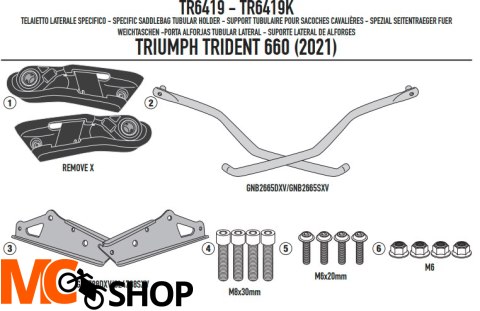 KAPPA STELAŻ POD SAKWY TRIUMPH TRIDENT 660 '21-'22