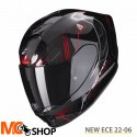 SCORPION KASK INTEGRALNY EXO-391 SPADA BK-NEON RED