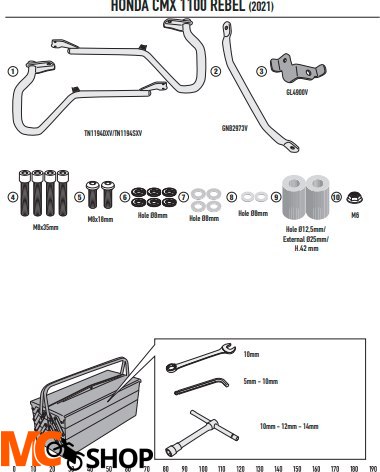 GIVI OSŁONA SILNIKA GMOLE HONDA CMX 1100 Rebel 21