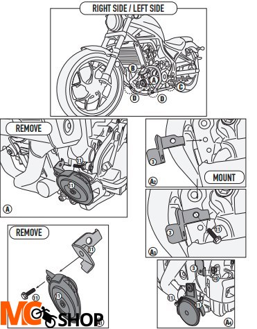 GIVI OSŁONA SILNIKA GMOLE HONDA CMX 1100 Rebel 21