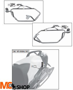 GIVI STELAŻ SAKW BOCZNYCH 3D600 - BMW F 800 R (09>