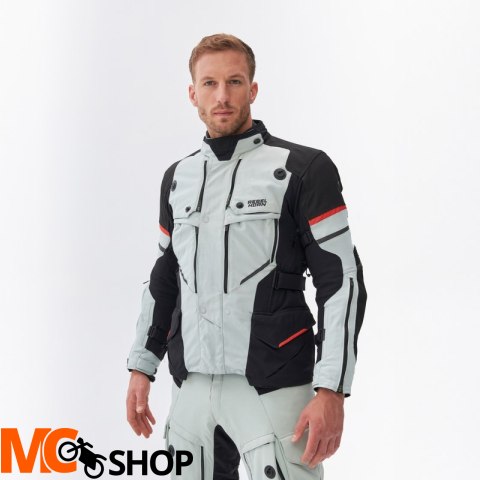 REBELHORN KURTKA TEKSTYLNA RANGE GREY/BLACK/RED