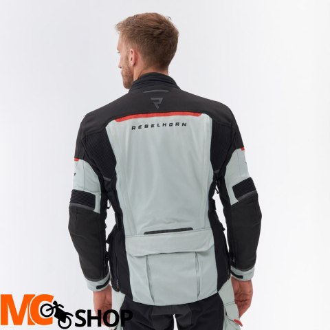 REBELHORN KURTKA TEKSTYLNA RANGE GREY/BLACK/RED