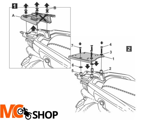 SHAD STELAŻ KUFRA BOCZNEGO 4P SHAD TERRA DO CF MOT