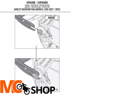 GIVI DODATKOWE HANDBARY HARLEY DAVIDSON Pan Americ