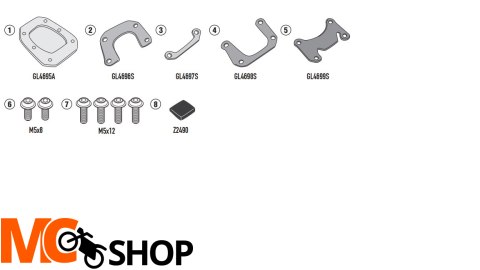 GIVI POSZERZENIE DODATKOWE STOPKI Honda Forza 750