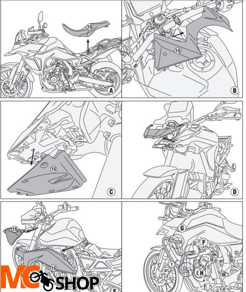 KAPPA GMOLE OSŁONY SILNIKA SUZUKI V-STROM 800DE