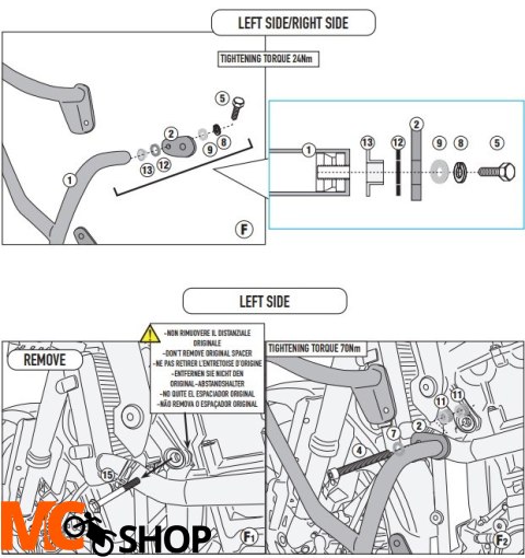 KAPPA GMOLE OSŁONY SILNIKA SUZUKI V-STROM 800DE