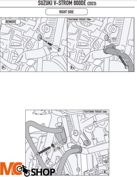 KAPPA GMOLE OSŁONY SILNIKA SUZUKI V-STROM 800DE