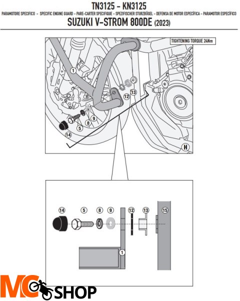 KAPPA GMOLE OSŁONY SILNIKA SUZUKI V-STROM 800DE