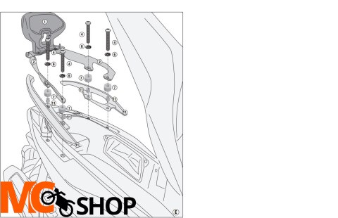 KAPPA OPARCIE PASAŻERA HONDA FORZA 125/350 '21-'22