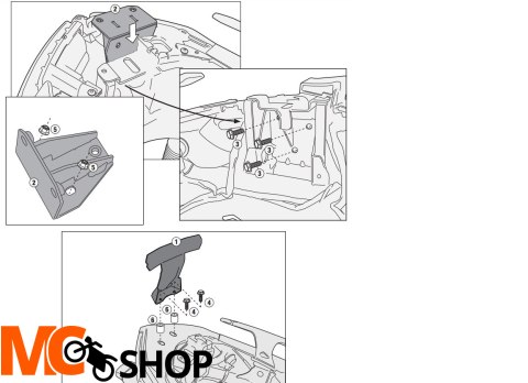 KAPPA OPARCIE PASAŻERA YAMAHA X-MAX 125/250 '14-17