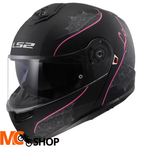 LS2 KASK SZCZĘKOWY FF908 STROBE II LUX M.BLACK PIN