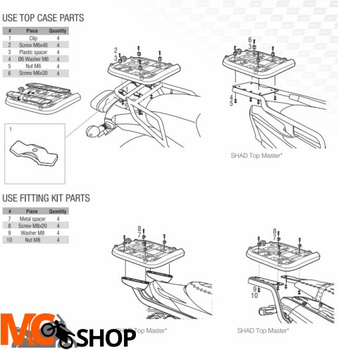 SHAD KUFER MOTOCYKLOWY SH44 CZARNY