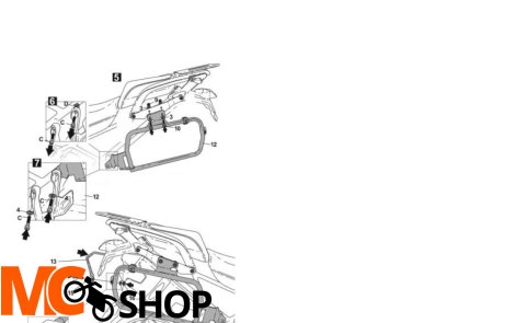 SHAD STELAŻ KUFRA BOCZNEGO 4P TERRA TRIUMPH TIGER