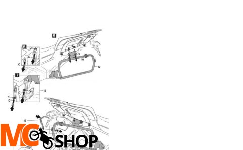 SHAD STELAŻ KUFRA BOCZNEGO 4P TERRA TRIUMPH TIGER