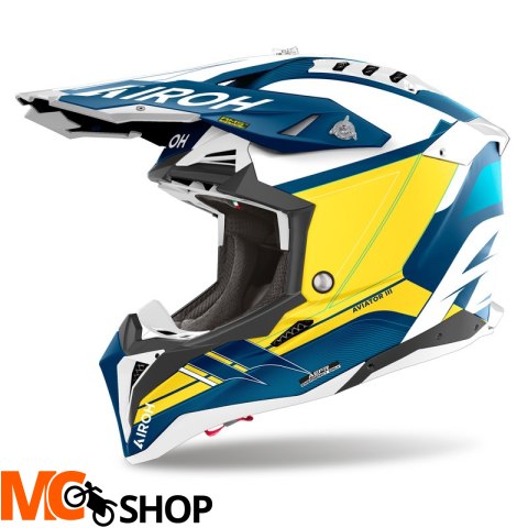 AIROH KASK OFF-ROAD AVIATOR 3 SABER BLUE MATT