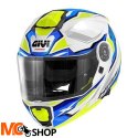GIVI KASK SZCZĘKOWY X.27 SECTOR BIAŁY GRAFIKA FLU