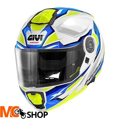 GIVI KASK SZCZĘKOWY X.27 SECTOR BIAŁY GRAFIKA FLU