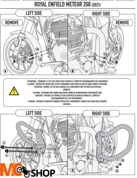GIVI OSŁONA SILNIKA GMOLE Royal Enfield Meteor 350