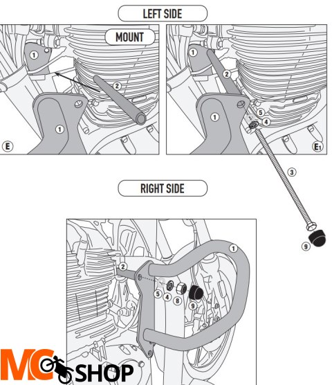 GIVI OSŁONA SILNIKA GMOLE Royal Enfield Meteor 350