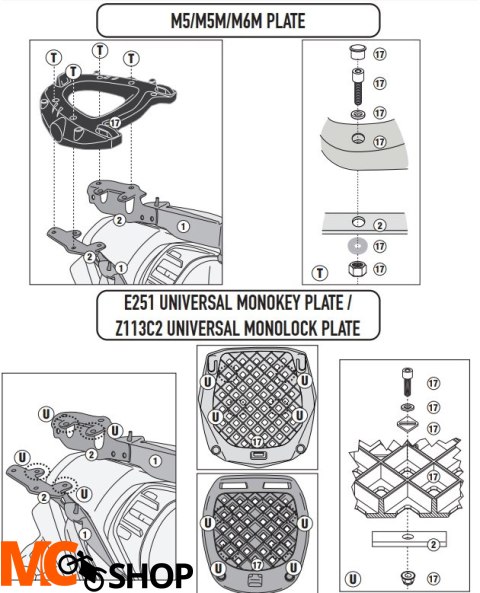 GIVI STELAŻ KUFRA CENTRALNEGO HONDA FORZA 125 /300