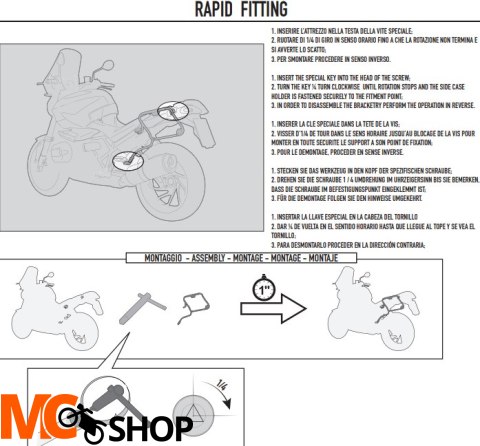 GIVI STELAŻ KUFRÓW BOCZNYCH V35 /V37/K33 YAMAHA T