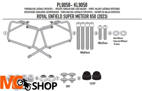 GIVI STELAŻ KUFRÓW MONOKEY ROYAL ENFIELD SUPER MET