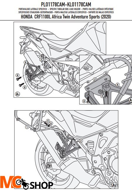 GIVI STELAŻ KUFRÓW ONE-FIT CAM HONDA CRF1100L Afri