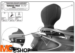 KAPPA OPARCIE PASAŻERA YAMAHA T-MAX 500 (01-07)