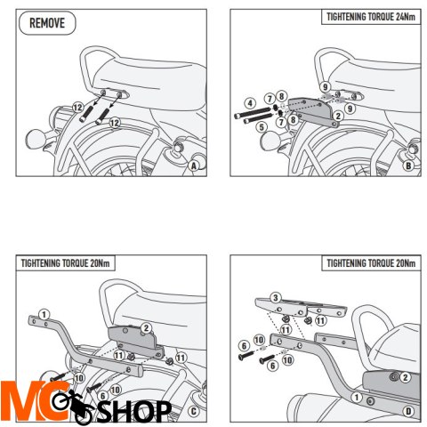 KAPPA STELAŻ KUFRA CENTRALNEGO ROYAL ENFIELD CLASS