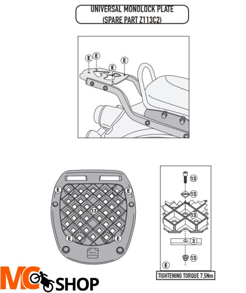 KAPPA STELAŻ KUFRA CENTRALNEGO ROYAL ENFIELD CLASS