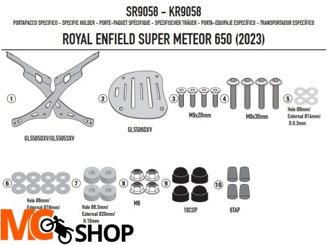 KAPPA STELAŻ KUFRA CENTRALNEGO ROYAL ENFIELD SUPER