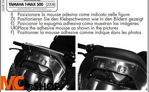 KAPPA SZYBA YAMAHA T-MAX 500 '08-'11 CZARNA