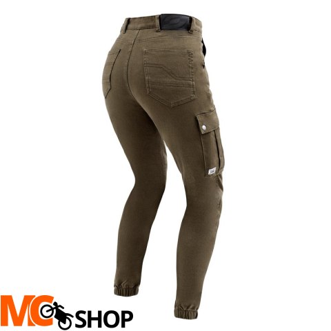 OZONE SPODNIE JEANS JANE LADY JOGGER FIT OLIVE