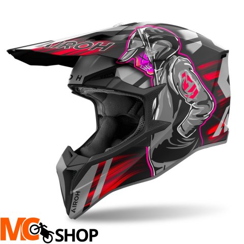 AIROH KASK OFF-ROAD WRAAAP CYBER RED MATT