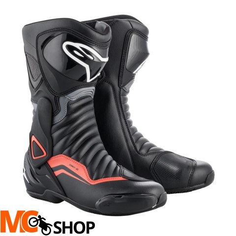 ALPINESTARS BUTY MOTO SMX-6 V2 BLACK/GREY/FLUO RED