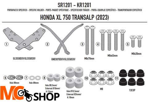 KAPPA STELAŻ KUFRA CENTRALNEGO HONDA XL 750 TRANSA