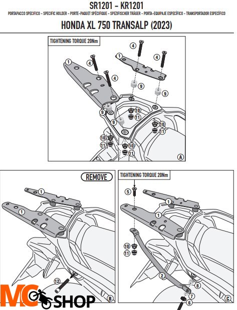 KAPPA STELAŻ KUFRA CENTRALNEGO HONDA XL 750 TRANSA