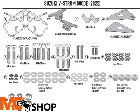 KAPPA STELAŻ KUFRÓW BOCZNYCH MONOKEY SIDE K33 SUZU