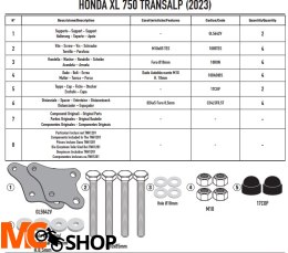 KAPPA ZESTAW MONTAŻOWY GMOLI (GÓRNE) HONDA XL 750