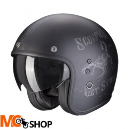 SCORPION KASK OTWARTY BELFAST EVO PIQUE MAT BK-SIL