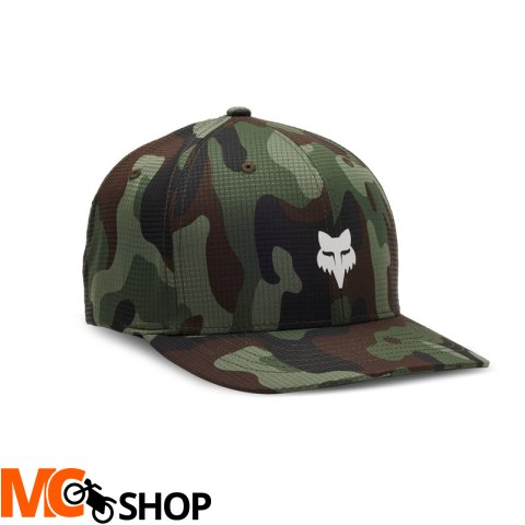 FOX CZAPKA Z DASZKIEM HEAD TECH FLEXFIT GREEN CAMO